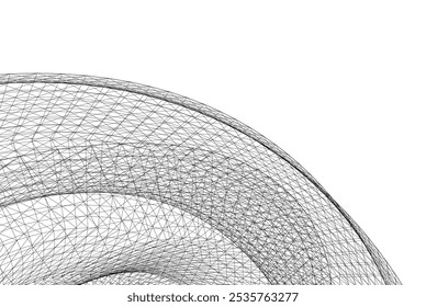 abstract architecture vector 3d drawing