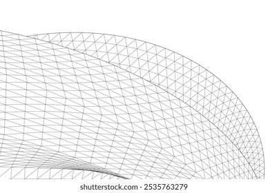 arquitetura abstrata vetor desenho 3d