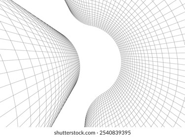 Abstract architecture vector 3d drawing