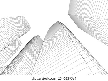 Dibujo Abstractas del Vector 3D de la arquitectura