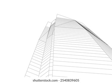 Dibujo Abstractas del Vector 3D de la arquitectura