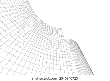 Abstract architecture vector 3d drawing