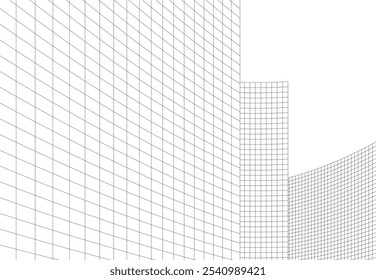 Abstract architecture vector 3d drawing