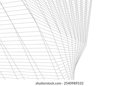 Abstract architecture vector 3d drawing