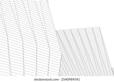 Arquitetura abstrata vetor desenho 3d