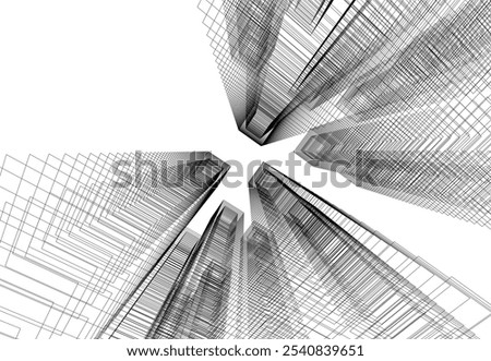 Similar – Image, Stock Photo geometry Town Capital city