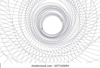 abstract architecture vector 3d illustration