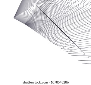 abstract architecture vector 3d illustration