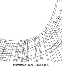 abstract architecture vector 3d illustration
