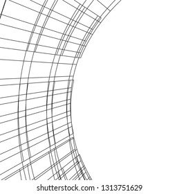 abstract architecture vector 3d illustration
