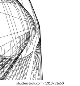 abstract architecture vector 3d illustration
