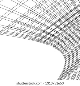 abstract architecture vector 3d illustration
