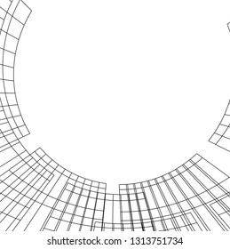 abstract architecture vector 3d illustration
