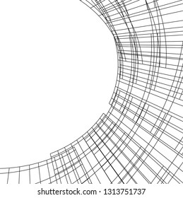 abstract architecture vector 3d illustration
