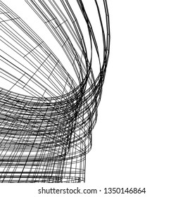 abstract architecture vector 3d illustration