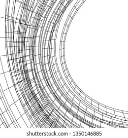 abstract architecture vector 3d illustration