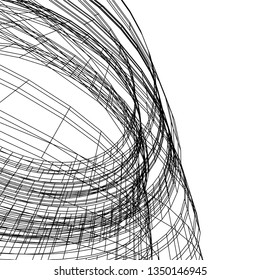 abstract architecture vector 3d illustration