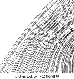 abstract architecture vector 3d illustration