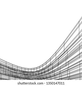 abstract architecture vector 3d illustration