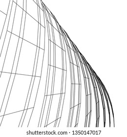abstract architecture vector 3d illustration
