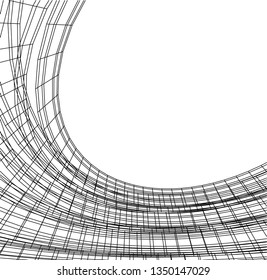 abstract architecture vector 3d illustration