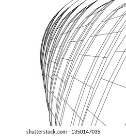 abstract architecture vector 3d illustration