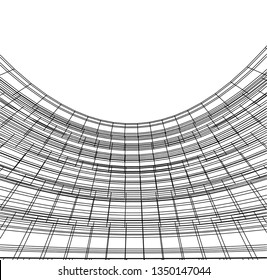 abstract architecture vector 3d illustration