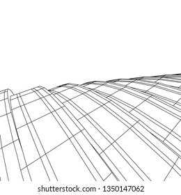 abstract architecture vector 3d illustration