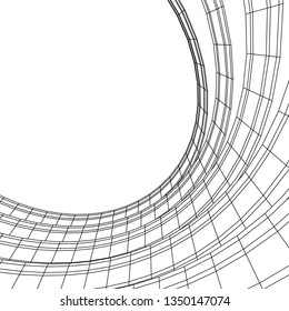 abstract architecture vector 3d illustration