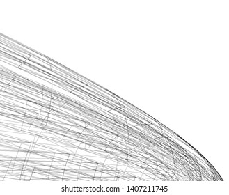 abstract architecture vector 3d illustration
