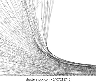 abstract architecture vector 3d illustration
