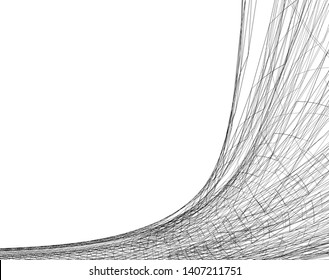 abstract architecture vector 3d illustration
