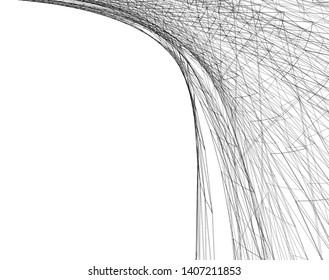 abstract architecture vector 3d illustration
