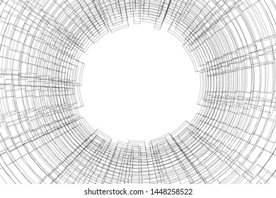 abstract architecture vector 3d illustration