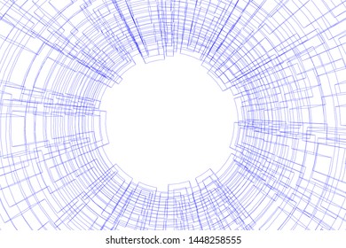 abstract architecture vector 3d illustration