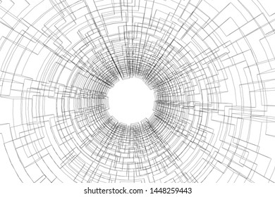 abstract architecture vector 3d illustration