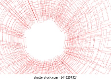 abstract architecture vector 3d illustration