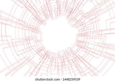 abstract architecture vector 3d illustration