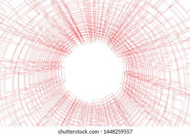 abstract architecture vector 3d illustration