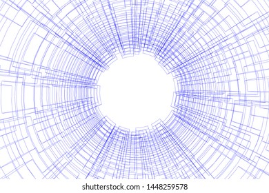 abstract architecture vector 3d illustration