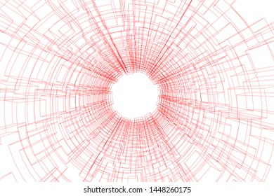 abstract architecture vector 3d illustration