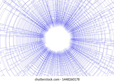 abstract architecture vector 3d illustration