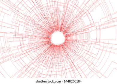 abstract architecture vector 3d illustration