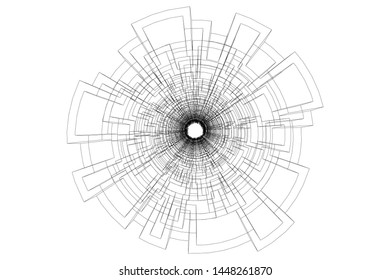 abstract architecture vector 3d illustration