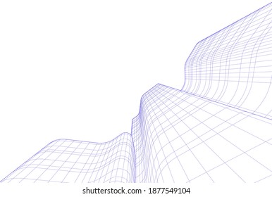 Descripción de la arquitectura vector 3d ilustración