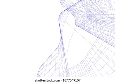 Abstract architecture vector 3d illustration