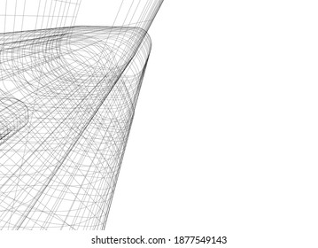 Descripción de la arquitectura vector 3d ilustración