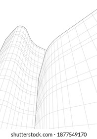 Descripción de la arquitectura vector 3d ilustración