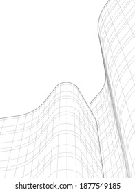 Abstract architecture vector 3d illustration