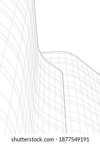 Abstract architecture vector 3d illustration